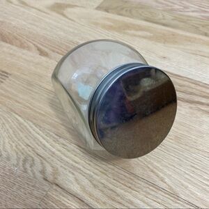 Small Glass Tilt Jar Aluminum Lid Penny Candy